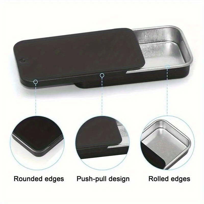 Mini Metal Slide Box for Storage, Portable Design
